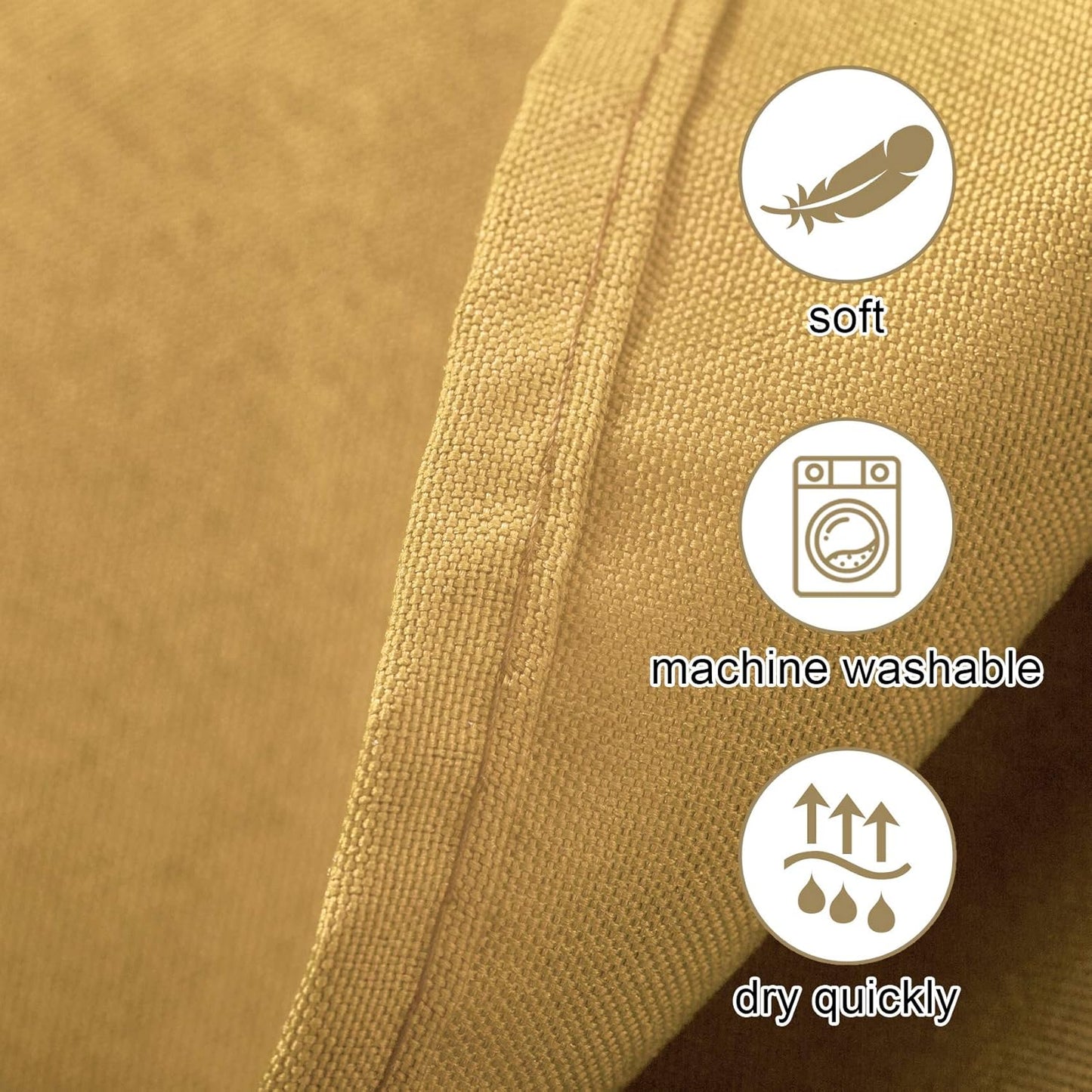 Ascoza 2pack 90x132 Inch Gold Rectangular Tablecloth 8 Feet Table Cloth in Polyester Fabric for Wedding/Banquet/Restaurant/Parties