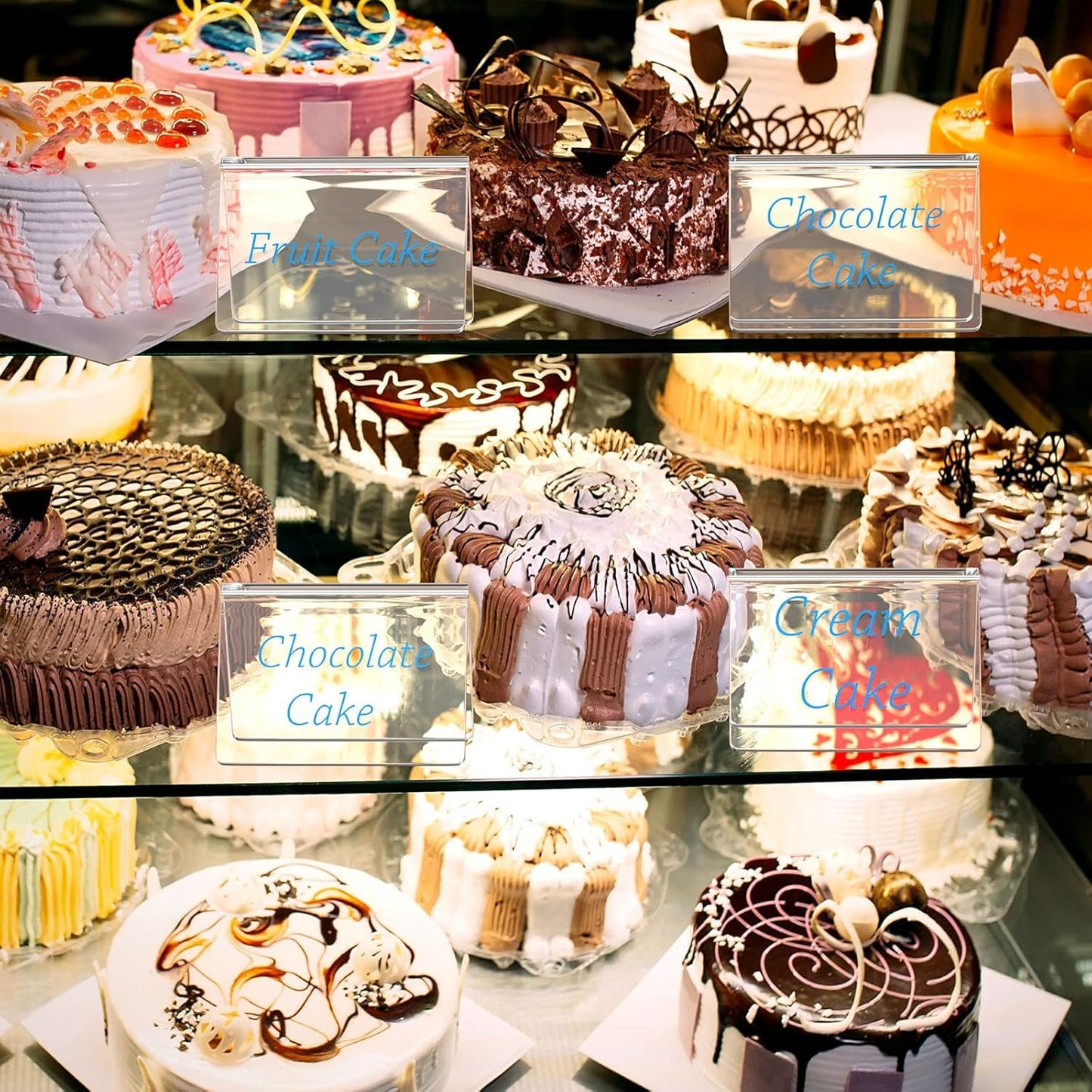 AITEE Mini Tabletop Chalkboard Signs - 10 Pack Acrylic Mini Chalkboard Signs for Food, Weddings, Birthday Parties, Buffet, Bakery