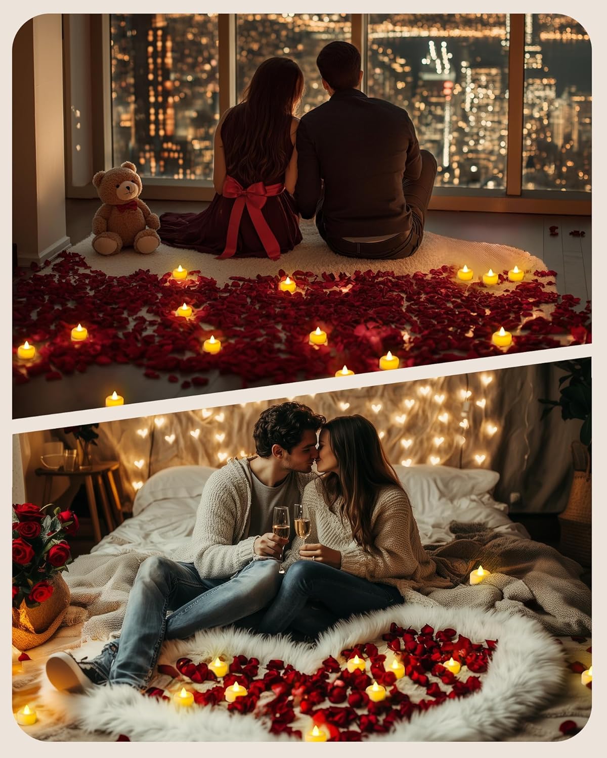 Amagic 12 Pack Timer Tea Lights Candles Battery Operated Candles with 6H Timer, Auto On Daily, Flickering LED TeaLights for Wedding, Table Centerpiece, Home Decor, Christmas, Halloween, Ivory Base