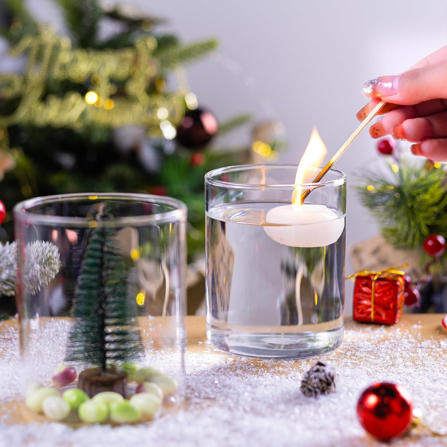 4 Inch Small Glass Cylinder Vases for Centerpieces | 12pcs Clear Flower Vase for Wedding Decorations, Floating Candle Vases in Bulk, Hurricane Candle Holders for Table, Home Décor