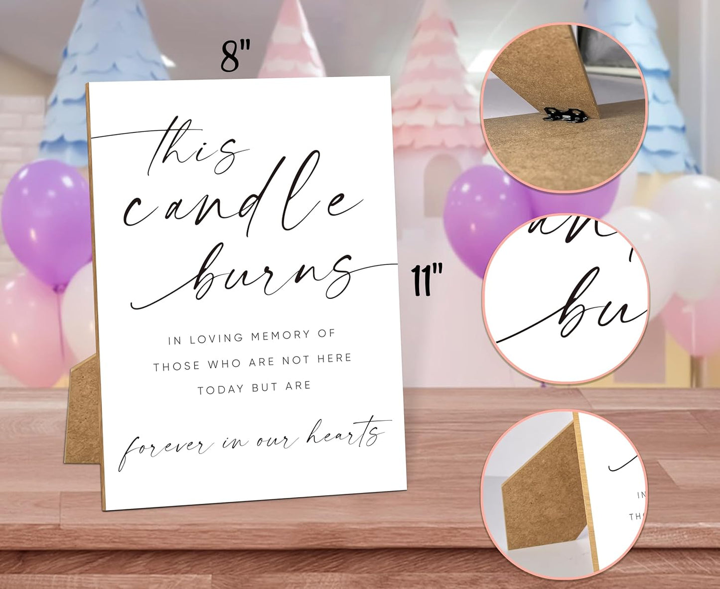 Funeral Sign, 8x11 White Minimalist Style Loss of Loved One Memorial Sign, In Loving Memory Sign, Funeral Decorations, Wedding Table Decor, Memorial Gifts For Loss of Loved One, Bereavement Gifts -9