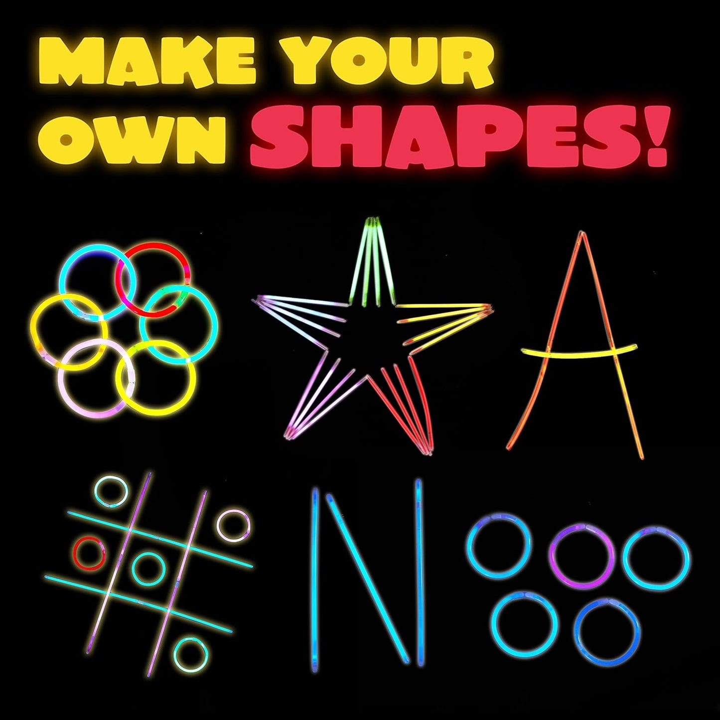 JOYIN 1000 Pcs 8" Glowsticks, Halloween Supplies Pack, Bracelets Necklaces, Glow in the Dark Party Favors, Easter, Christmas, Football Party Supplies