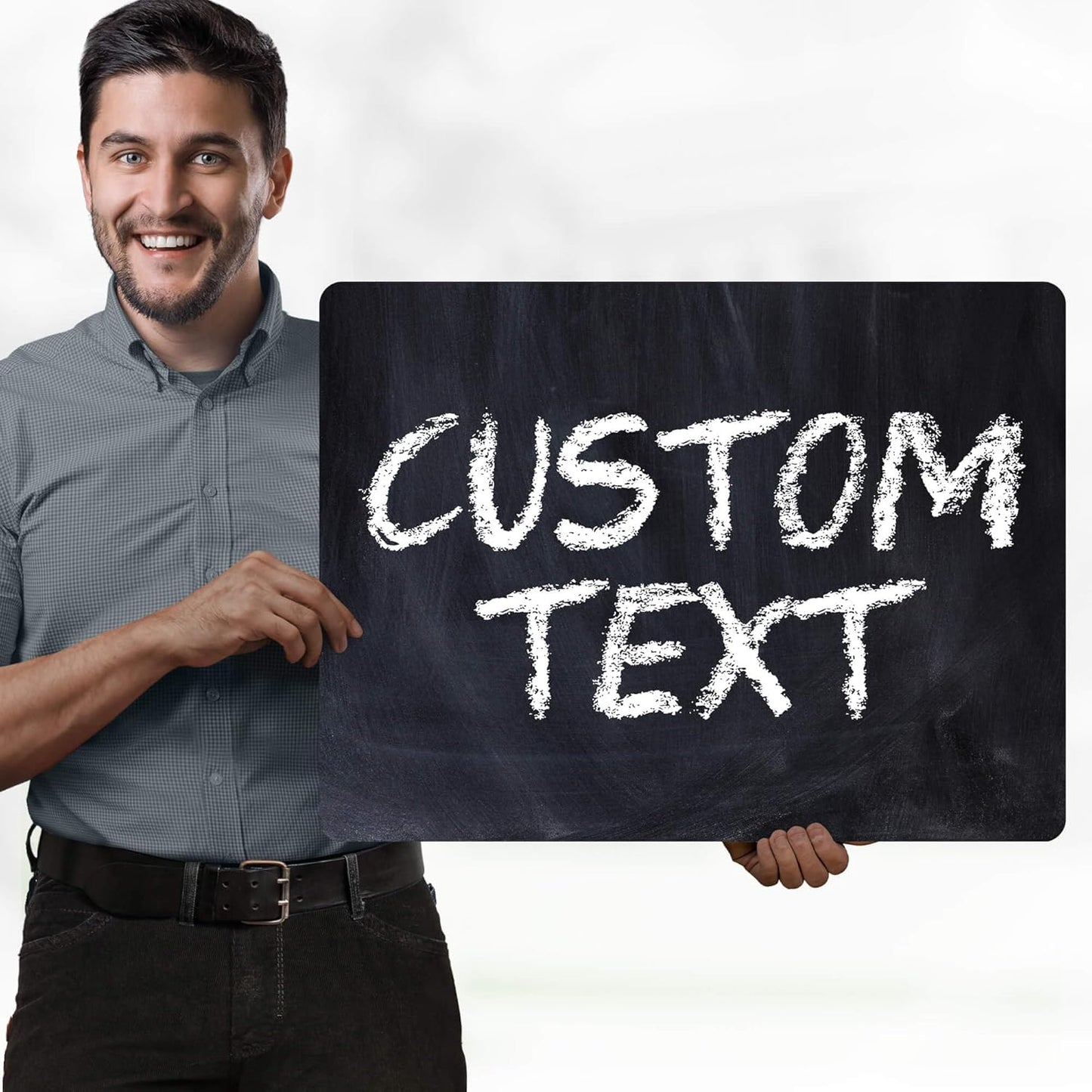 Custom Sign, Custom Street Sign, 11 Font Colors, 13 Font Styles, 4 Hole Options, 22 Sizes, 18x24 Inches, Rust Free DiBound, Fade Resistant, Made in USA by My Sign Center (Chalkboard Black)