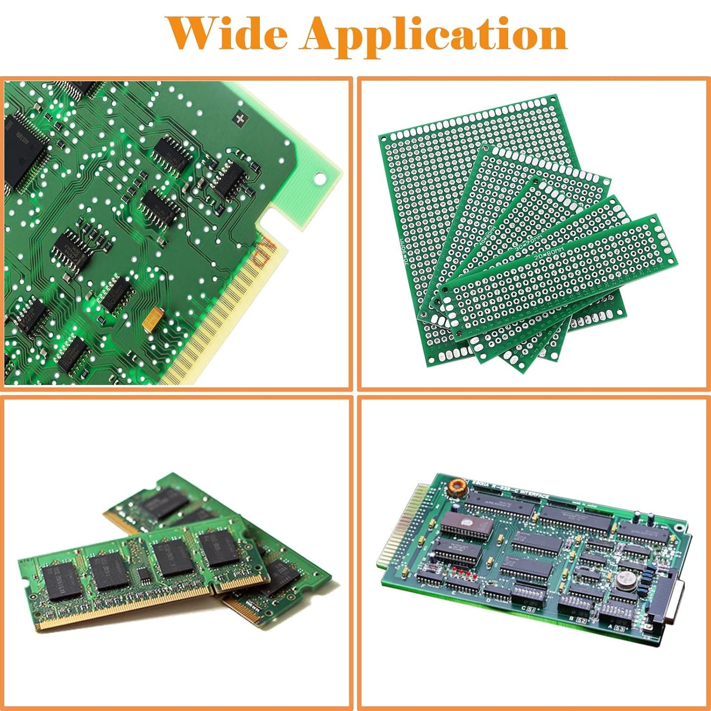 48PCS Double Sided PCB Board Kit for DIY Soldering and Electronic Project Circuit Boards Prototype Boards Compatible with Arduino Kits, 2.54mm Male and Female Header Connector