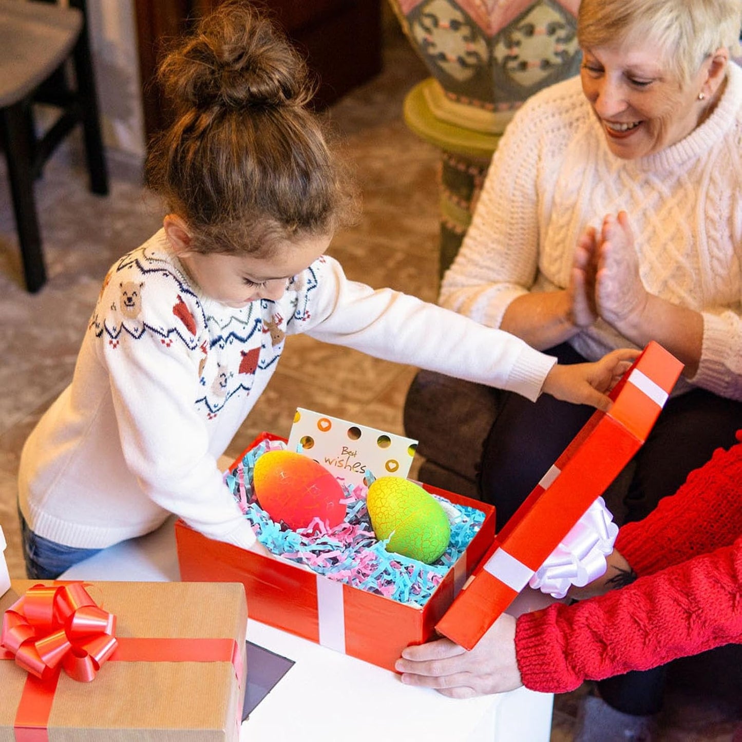 Zankubom 1 LB Crinkle Cut Paper Shred Filler Great for Gift Wrapping, Basket Fillers, Birthday, Gift Wrapping, Gender Reveal, Baby Shower, Christmas Party Decor Filling Supplies Pink Blue