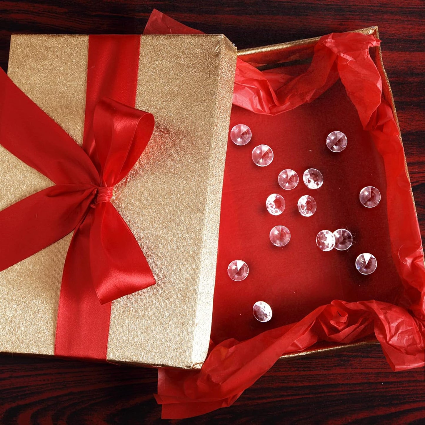 1000pcs/ Pack Wedding Table Acrylic Diamond Scatter Crystals Confetti Acrylic Gems Vase Fillers Rhinestones for Wedding, Bridal Shower, Vase Beads Decorations (10mm, Light Yellow)