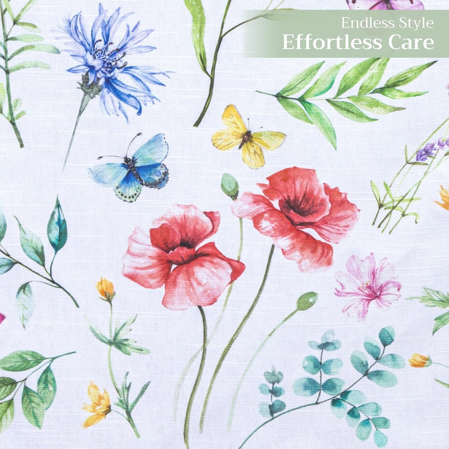 Maison d' Hermine Table Runner 100% Cotton Single Layer Table Runners 108 inches Long Decorative for Home Kitchen Dining Party Wedding Bridal Shower Spring Summer (Just Floral, 14.50" x 108")