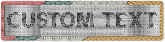 Custom Sign, Custom Street Sign, 11 Font Colors, 13 Font Styles, 4 Hole Options, 22 Sizes, 6x24 Inches, Rust Free DiBound, Fade Resistant, Made in USA by My Sign Center (Fauxsaic 2)