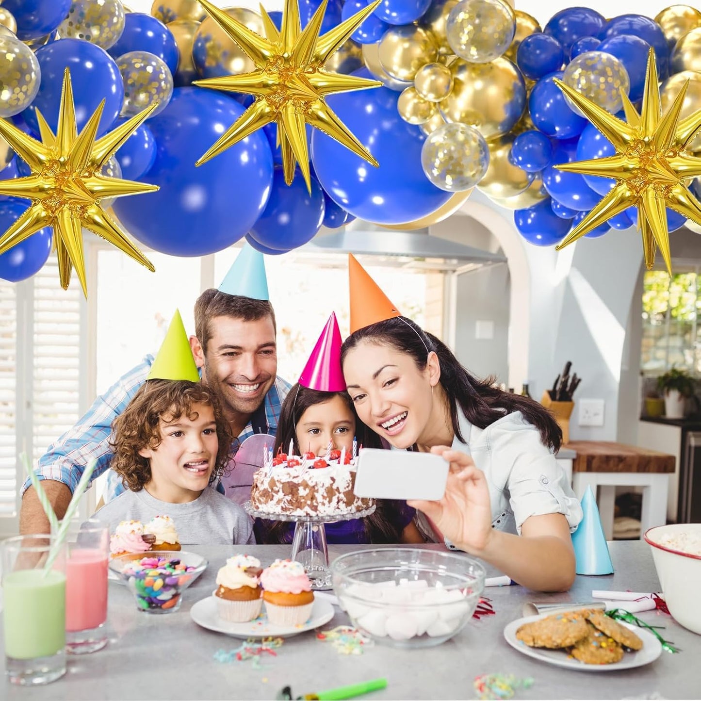 100pcs Royal Blue Balloons, 12 inch Royal Blue Latex Party Balloons Helium Quality for Birthday Party, Baby Shower, Baseball Nautical Party Decoration (with 66ft Ribbon)…