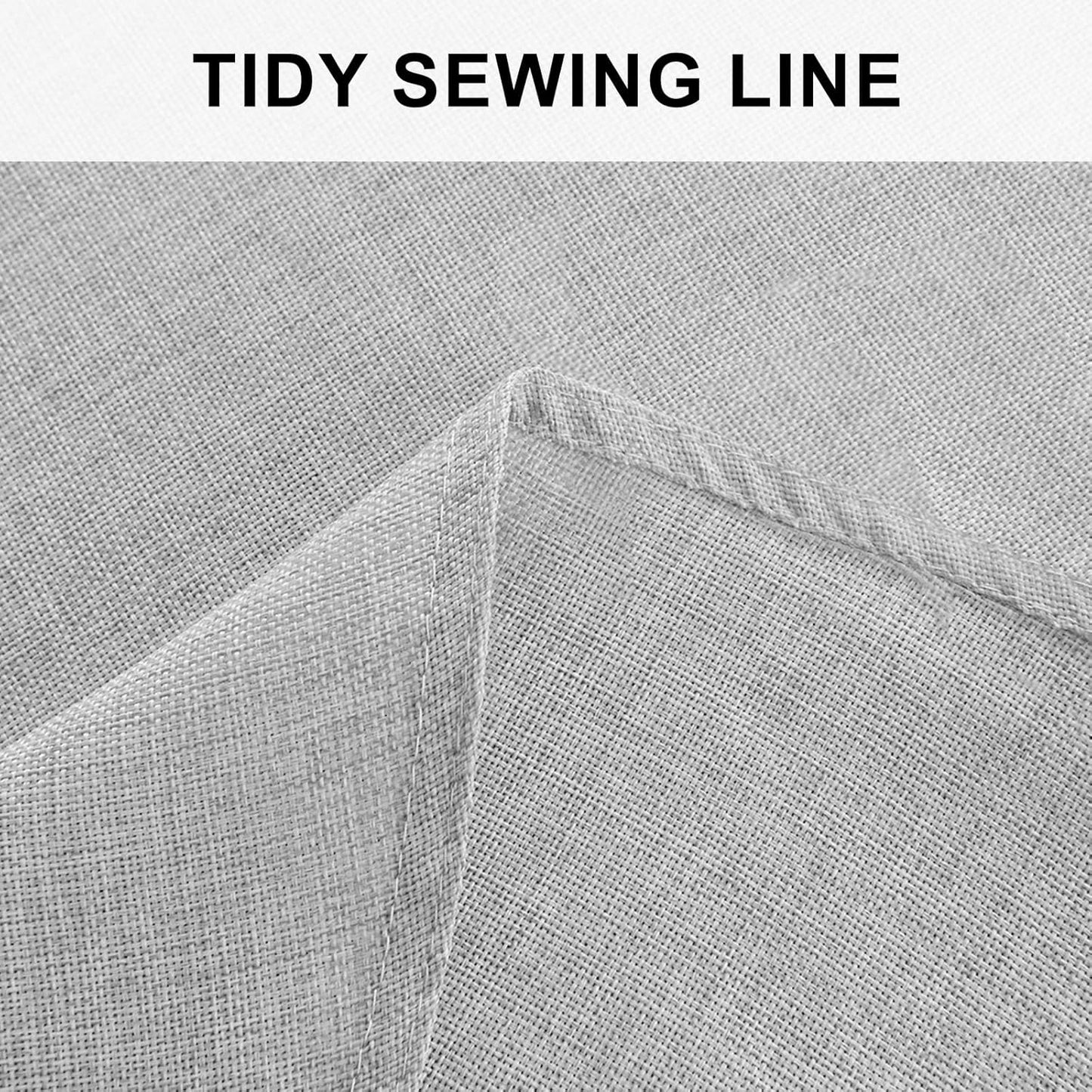 Hiasan Round Table Cloth 30 Inch Linen - Wrinkle and Stain Resistant Washable Polyester Fabric Table Cloth for Dining Room Kitchen Party, Light Grey