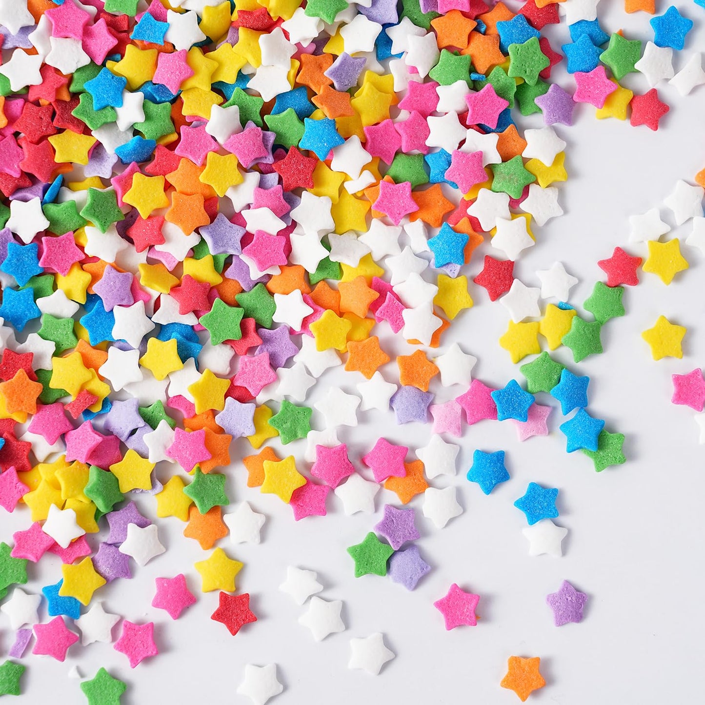 Star Sprinkles, Edible Confetti Sprinkles, 4.23oz Rainbow Sprinkle for Cake Decorating, Cupcakes, Baking, Donuts, Ice Cream Topper, and Cakecircle(120g)