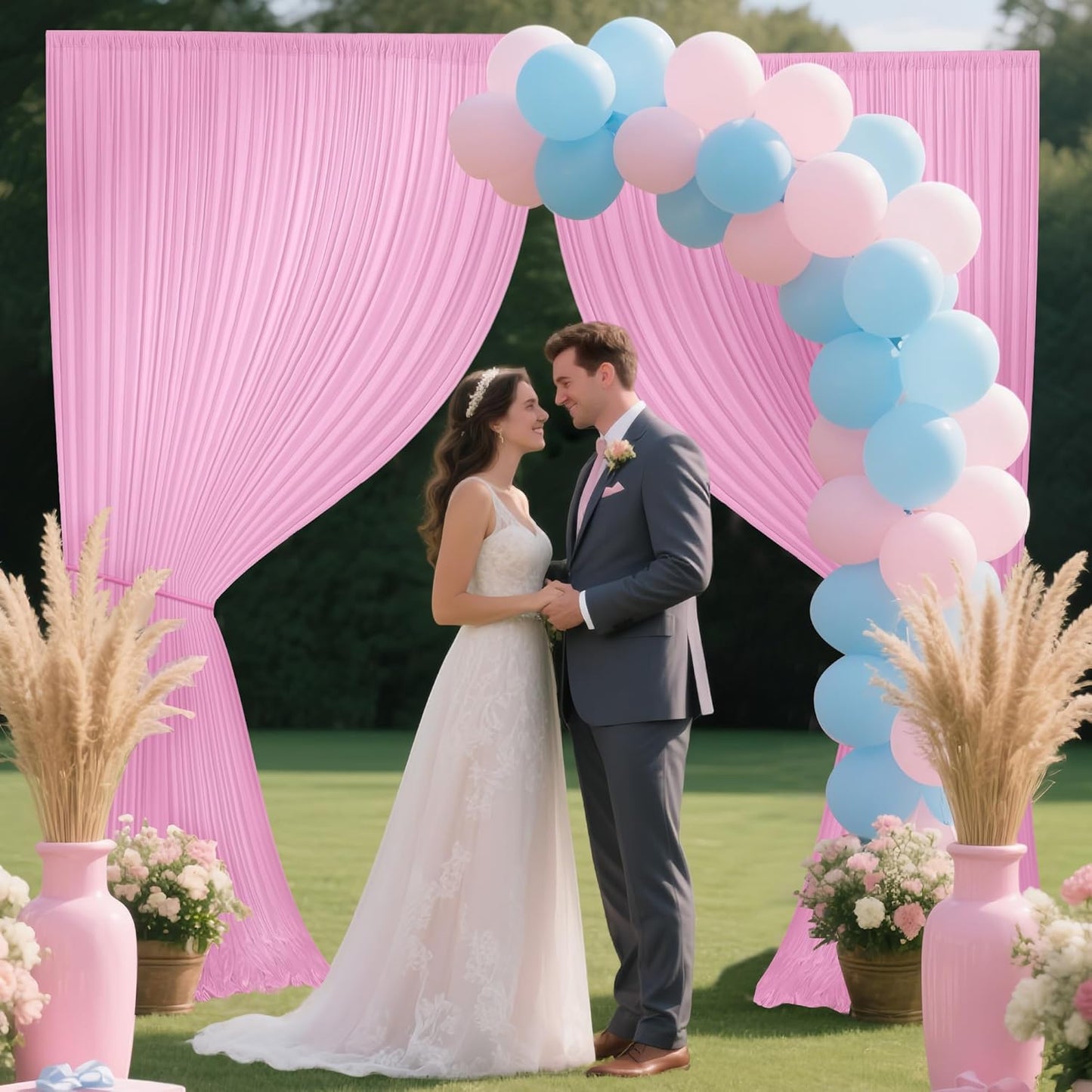 40x10ft Backdrop Curtains for Parties, 8 Panels 5x10ft Curtains Photography Drapes Rod Pocket Curtain Backdrop for Birthday Wedding Baby Shower Home Decor