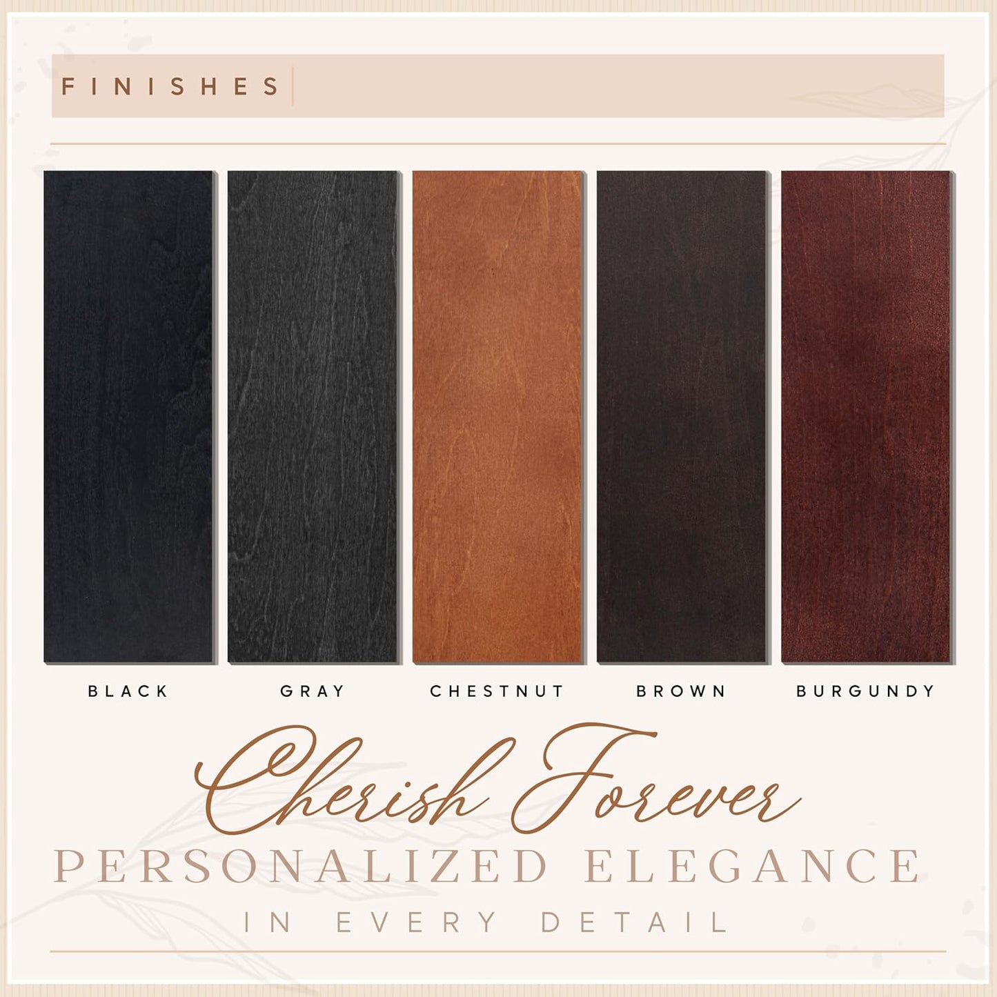 Personalized Wood Wedding Guest Book - 5 Colors/Finishings, 2 Sizes, 12 Designs - Wood Wedding Decorations, Guest Book Signs for Wedding Reception (DESIGN 7)