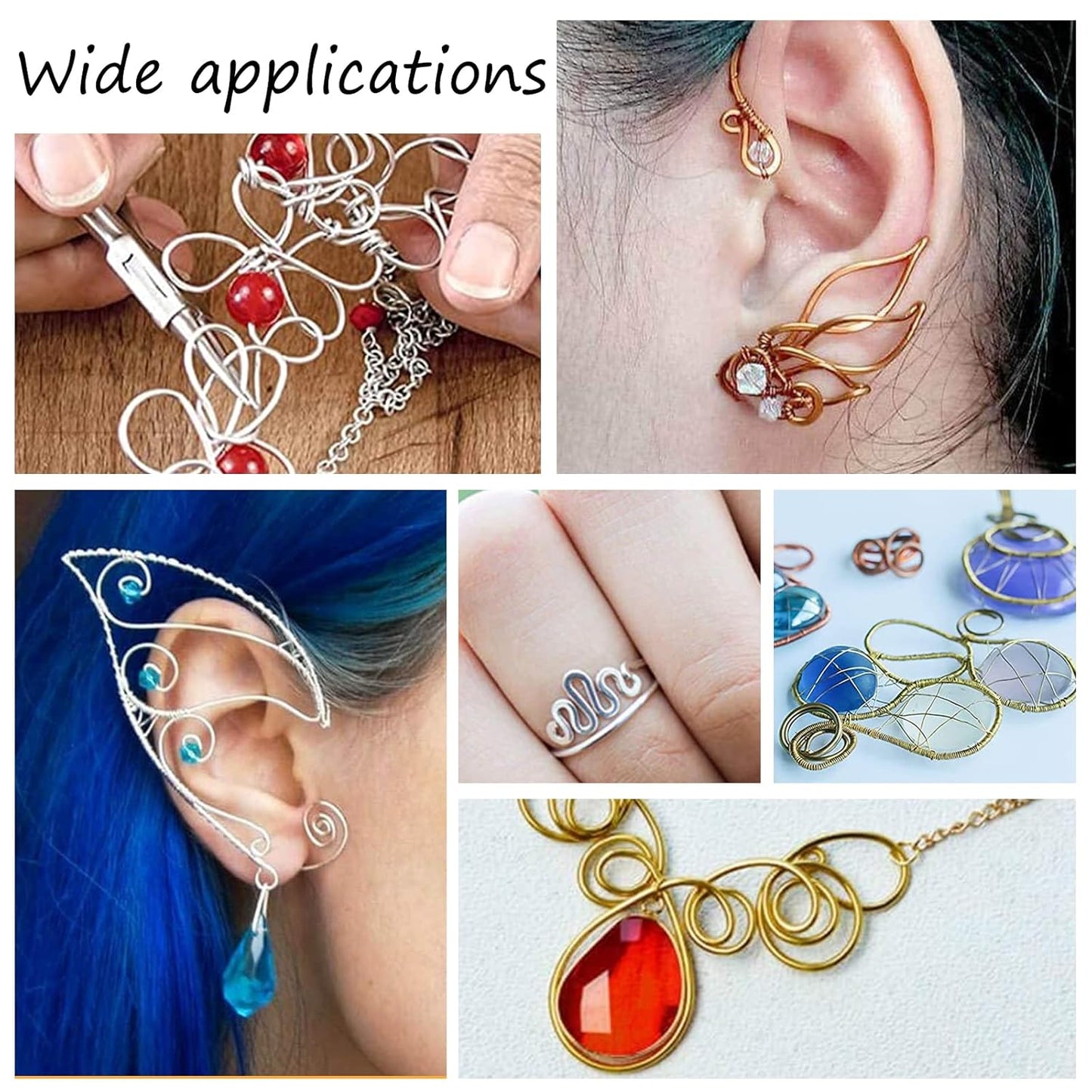 BENECREAT 10 Gauge Jewelry Craft Aluminum Wire 80 Feet Bendable Metal Sculpting Wire for Craft Floral Model Skeleton Making (Gold, 2.5mm)