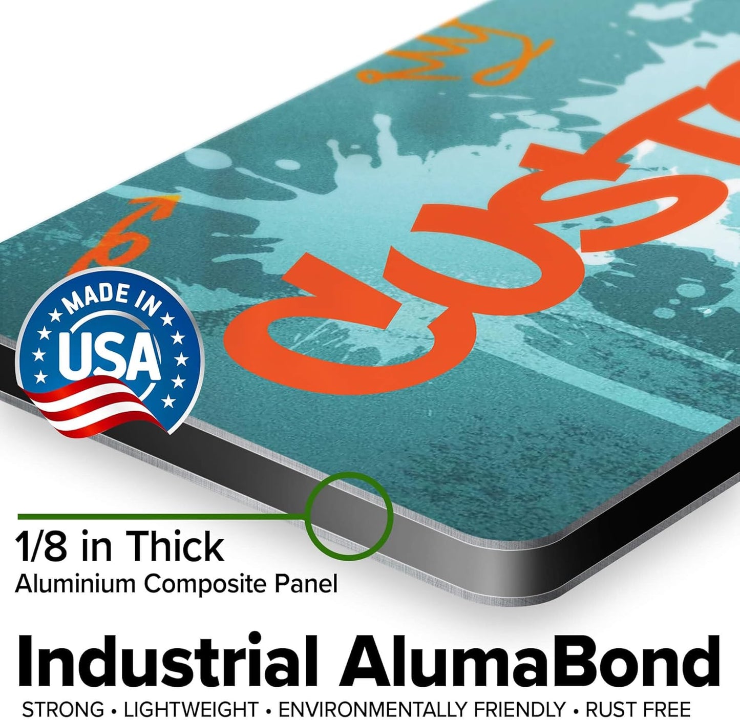 Custom Sign, Custom Street Sign, 11 Font Colors, 13 Font Styles, 4 Hole Options, 22 Sizes, 6x18 Inches, Rust Free DiBound, Fade Resistant, Made in USA by My Sign Center (Graffiti)