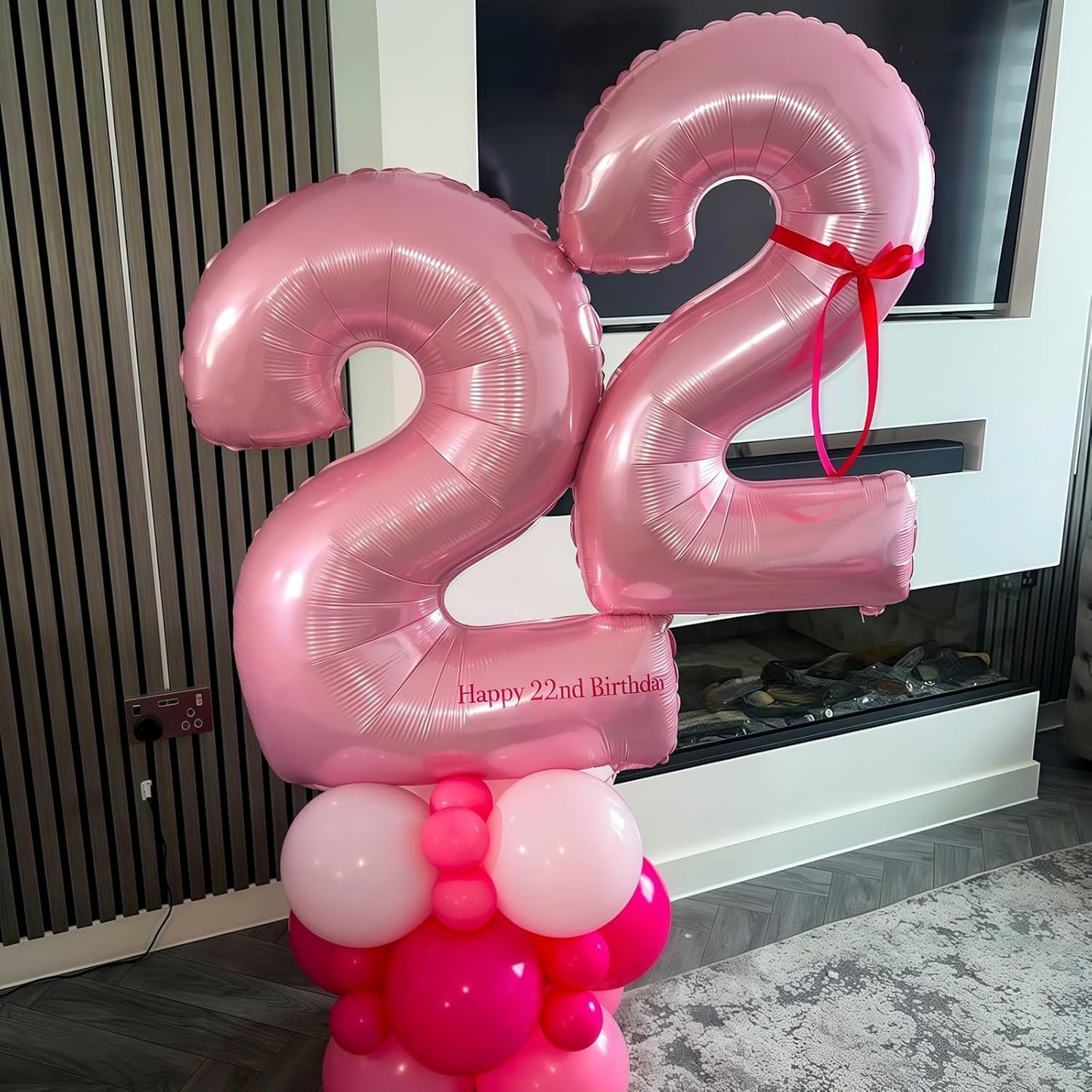 Pastel Pink 2 Balloon,Light Pink 2 Balloons Number,40 Inch Helium Foil Mylar Number 2 Balloon for Birthday Party