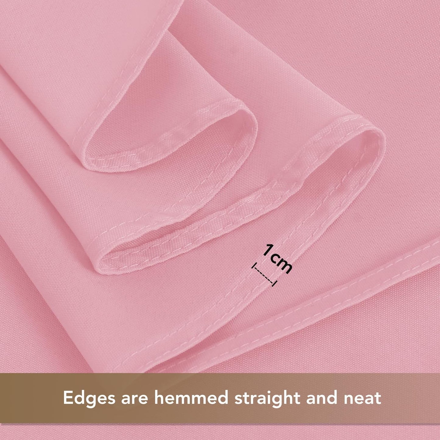 sancua Square Tablecloths 54x54 Inch - Pink Fabric Table Cloth for Square or Round Tables, Washable Polyester Table Cover for Dinner, Holiday Party, Decorative Display Tables