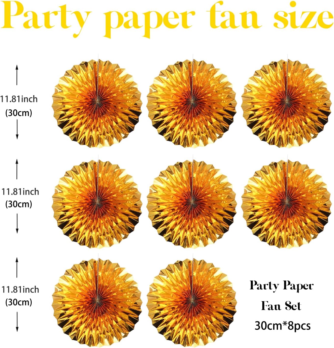 Golden Party Decorations,Engagement Party Decorations 12in,Gold Party Decor, Party Supply Decorations,Gold Wedding Decor,Anniversary Decorations 30 Color DIY Set （Golden）