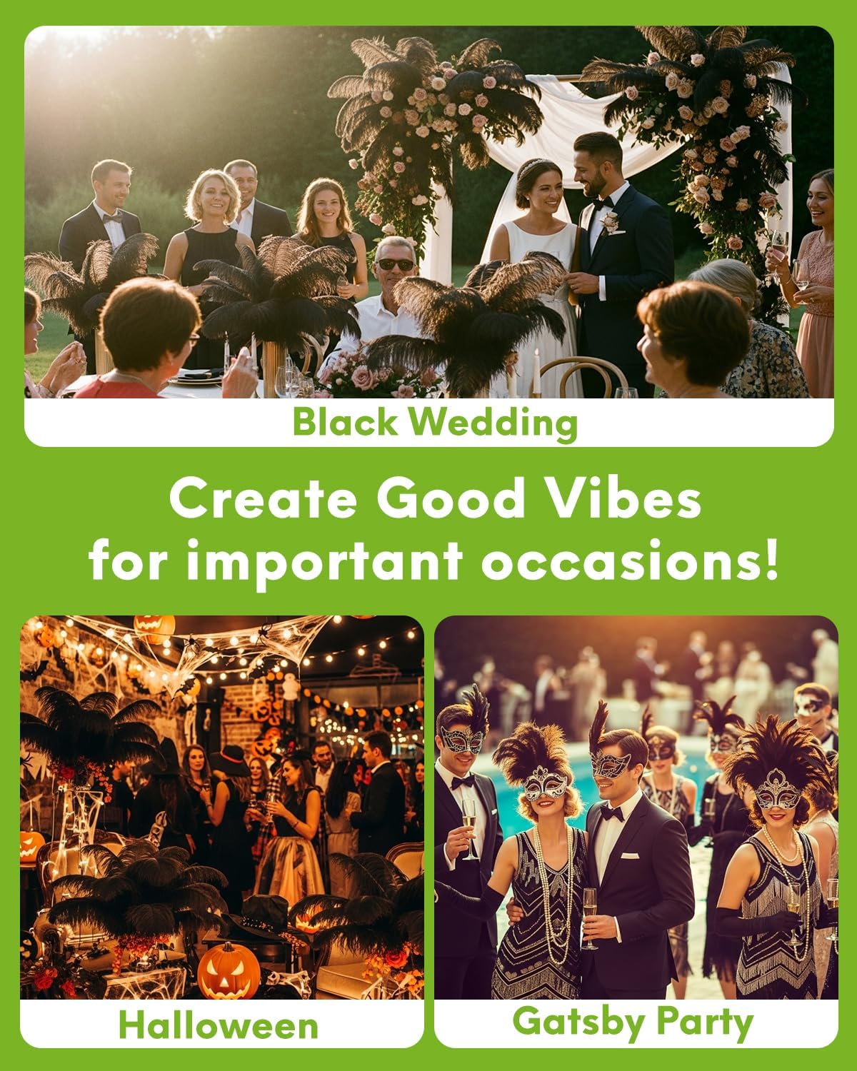 NEWONG 30pcs White Ostrich Feathers Natural Bulk 11-14inch(28-35cm) Vase Craft Wedding Home Party Centerpieces Christmas Day Decoration