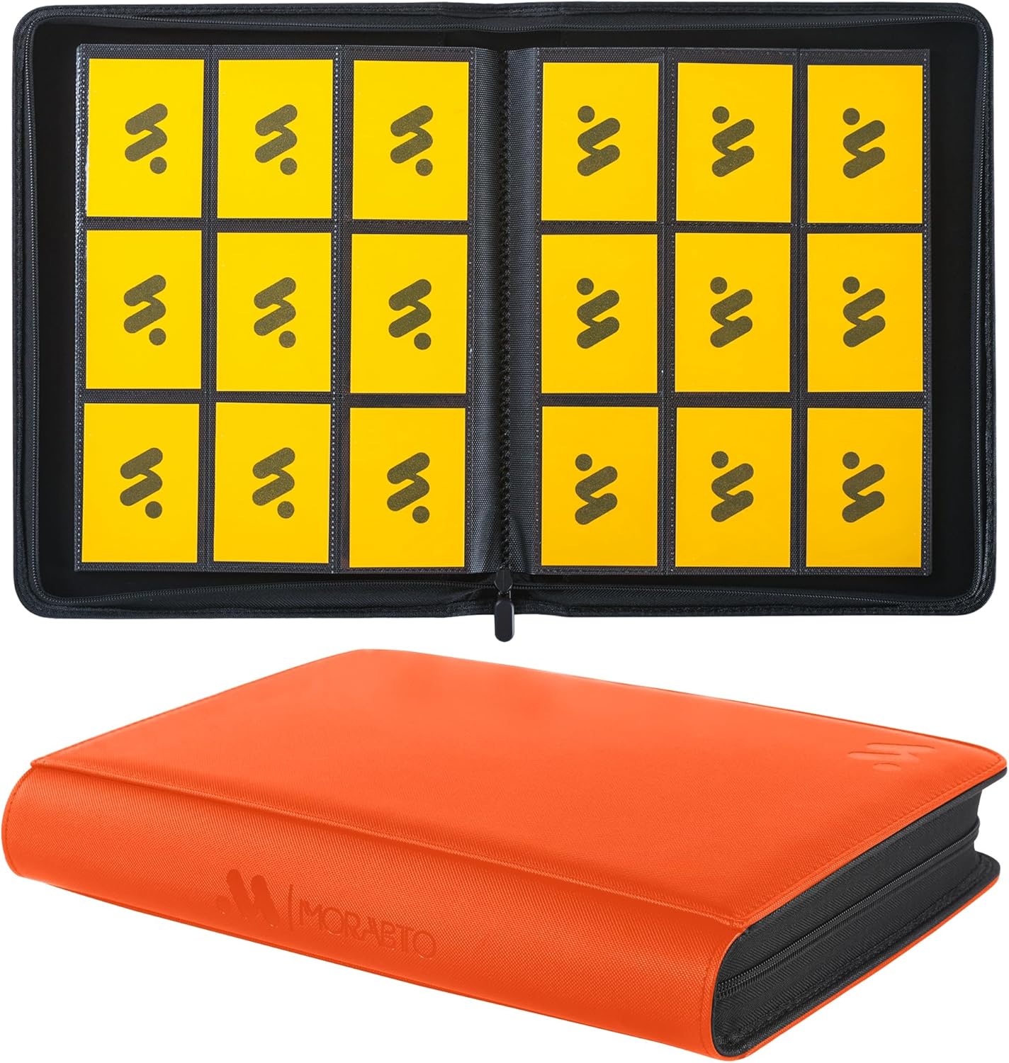 Card Binder 9 Pockets,Trading Card Binder Holds up to 864 Cards with 48 Sleeves,Zipper Card Holder Album Compatible with TCG Card/Game Cards/Sports Card