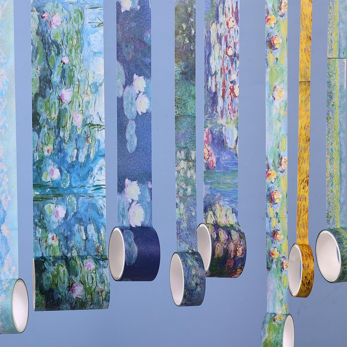 32 Rolls Washi Tape Set, Colored Van Gogh Patterns Decorative Masking Tape, Vintage Artists Tapes for Journaling, Junk Journal, DIY Craft Projects, Scrapbooking Supplies Decor