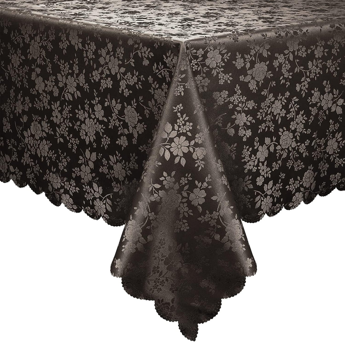 Smiry Rectangle Table Cloth, Waterproof Heavy Duty Vinyl Tablecloths, Wipeable Washable Table Cover for Kitchen and Dining Room (Coffee, 60" X 84")