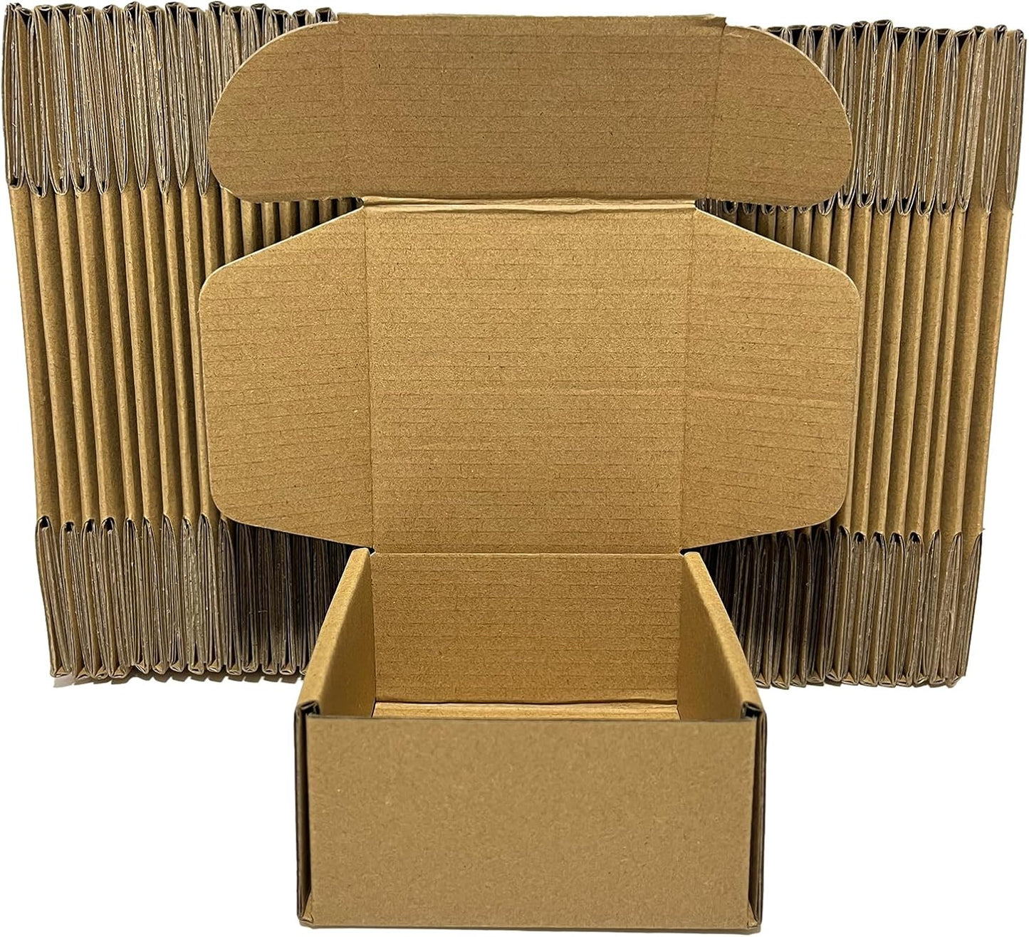 4x4x2 Small Shipping Boxes Set of 50 Brown Corrugated Cardboard Mailer Boxes for Packaging Small Business Craft Giving Products