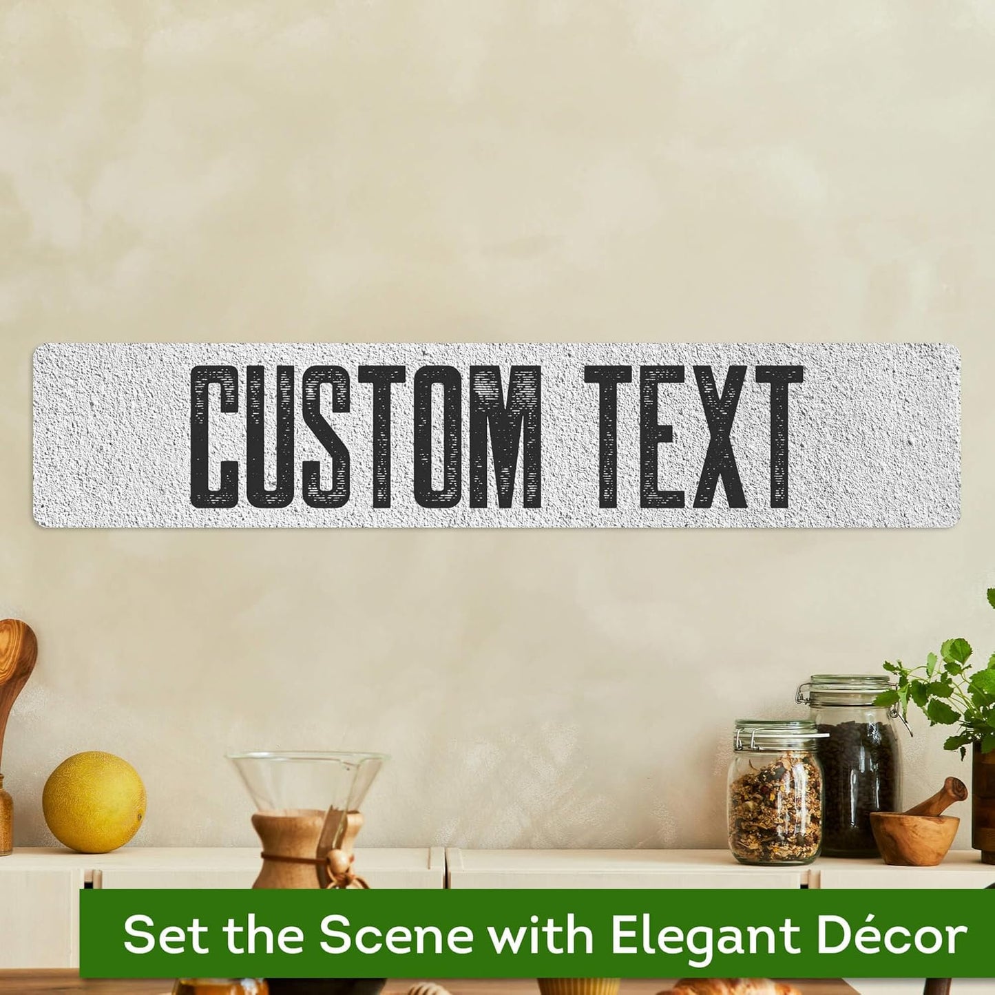 Custom Sign, Custom Street Sign, 11 Font Colors, 13 Font Styles, 4 Hole Options, 22 Sizes, 6x30 Inches, Rust Free DiBound, Fade Resistant, Made in USA by My Sign Center (Concrete)