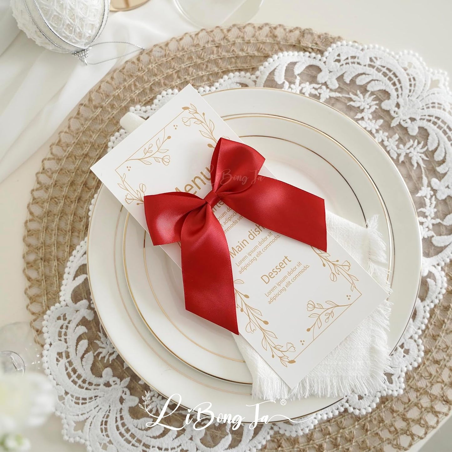 4.5" Satin Ribbon Red Bows for Gift Wrapping, Twist Tie Bows, Cute Bows for Crafts, Party Favors, Premade Bows Pre-Tied Decorative Bows for Flower Bouquets Candy Apple Bows-24 Counts