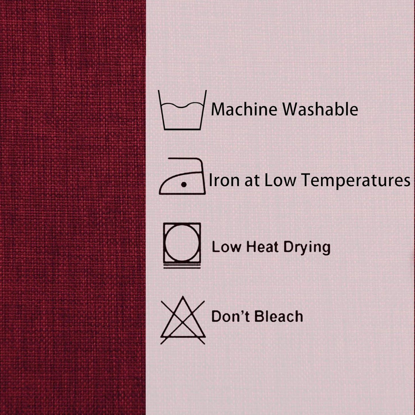 Hiasan Faux Linen Rectangle Tablecloth - Wrinkle and Stain Resistant Washable Table Cloth for Kitchen Dining Room Holiday Table Cover for Dinner, Red, 60 x 84 Inch