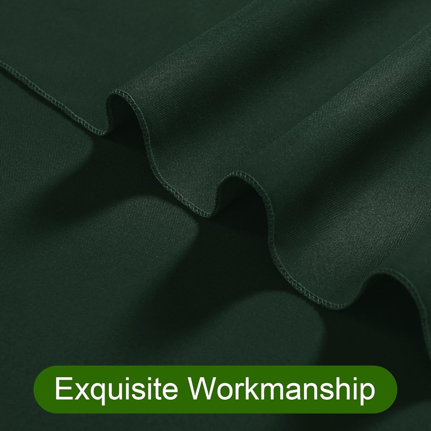 DWCN 10x7 FT Backdrop Curtains for Parties, Photography Backdrop Drapes with Rod Pockets for Wedding Decorations Stage Birthday Family Gatherings, 2 Panels 5ft x 7ft, Hunter Green