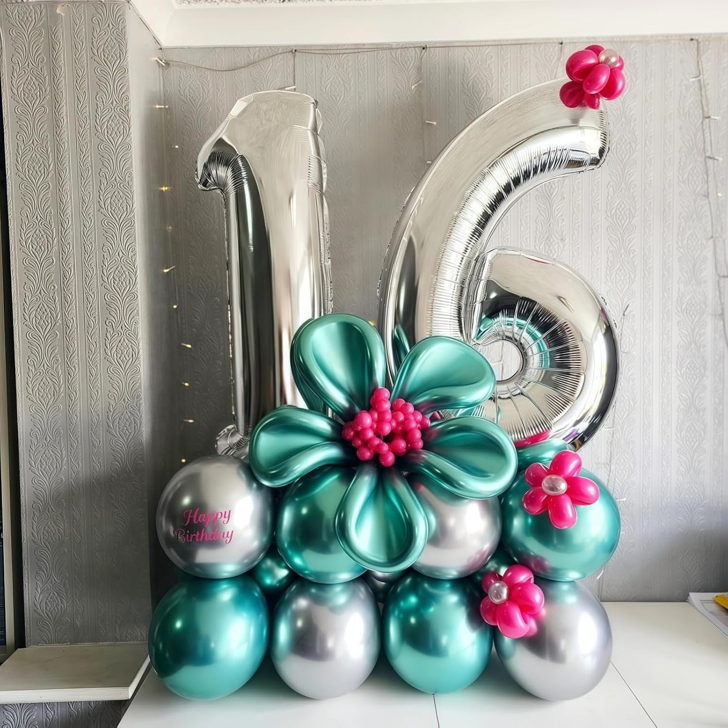 Silver 12th Birthday Balloons for Boys, 40 Inch Mylar Self Inflating 12 Balloon Number, Big Foil 1 and 2 Helium Balloons for Women Girls 21st Birthday Party Decorations Anniversary Decor Supplies