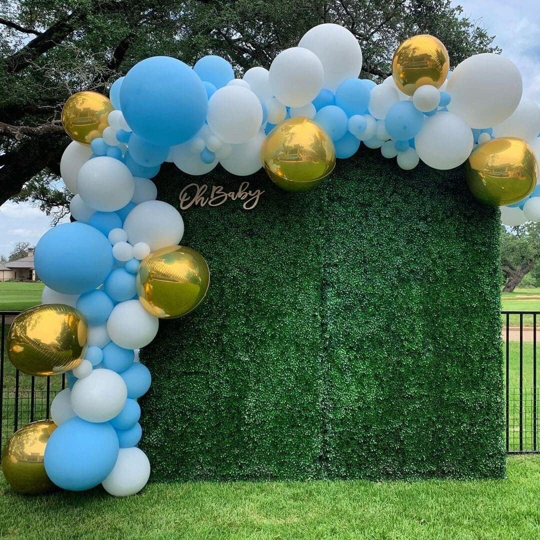 6 Pack Gold Balloons 22 Inch 4D Big Round Foil Balloons Gold Metallic Balloons for Wedding Birthday Bridal Shower Baby Shower Decorations Party Supplies