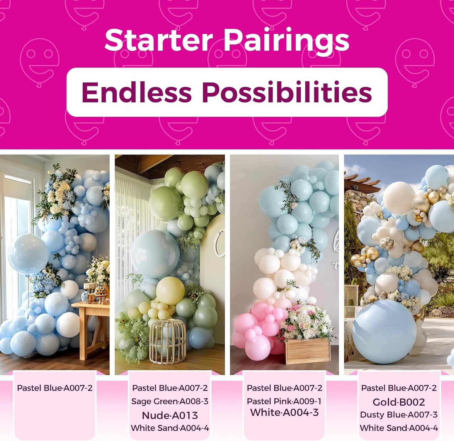 Bezente Pastel Blue Latex Party Balloons - 100 Pack 12 inch Round Helium Light Blue Bridal Blue Balloons for Wedding Bridal Shower Gender Reveal Birthday Party Decoration