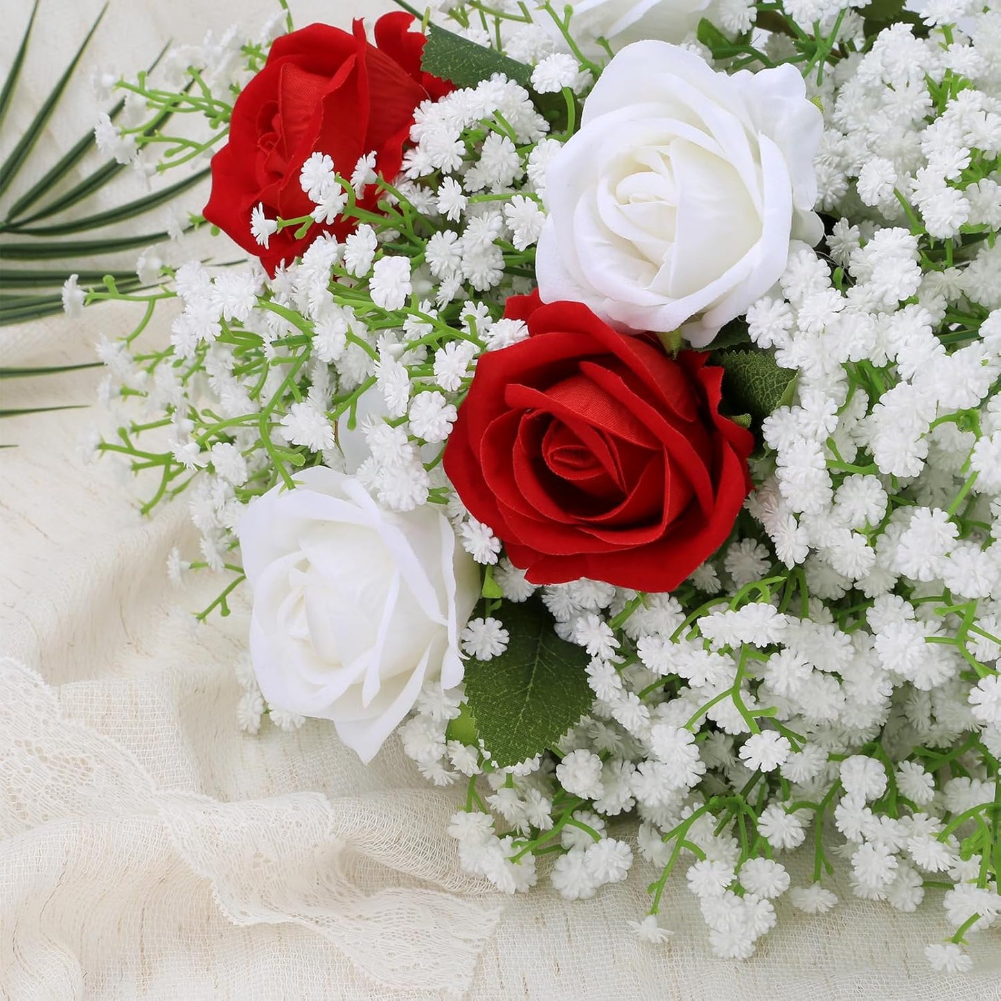 Babys Breath Artificial Flowers, Real Touch Babys Breath Flowers Artificial Bulk for Wedding Decor, White Fake Flowers for Party Home Garden Decor (24, White)