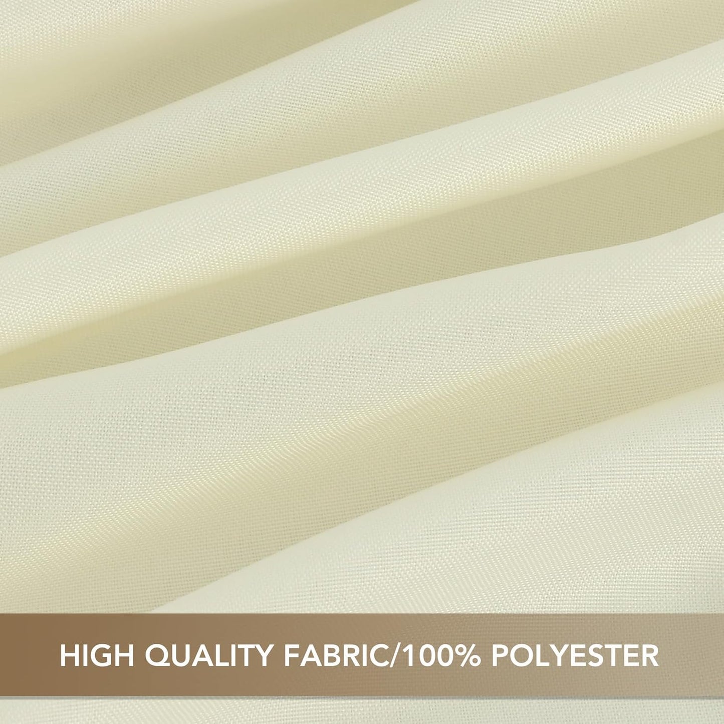 sancua Small Square Tablecloths 36x36 Inch - Beige Table Cloth for Square or Round Tables, Washable Polyester Fabric Table Cover for Nightstand End Bedside Tables