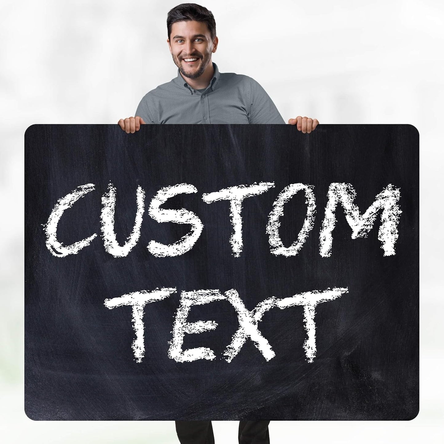 Custom Sign, Custom Street Sign, 11 Font Colors, 13 Font Styles, 4 Hole Options, 22 Sizes, 36x48 Inches, Rust Free DiBound, Fade Resistant, Made in USA by My Sign Center (Chalkboard Black)