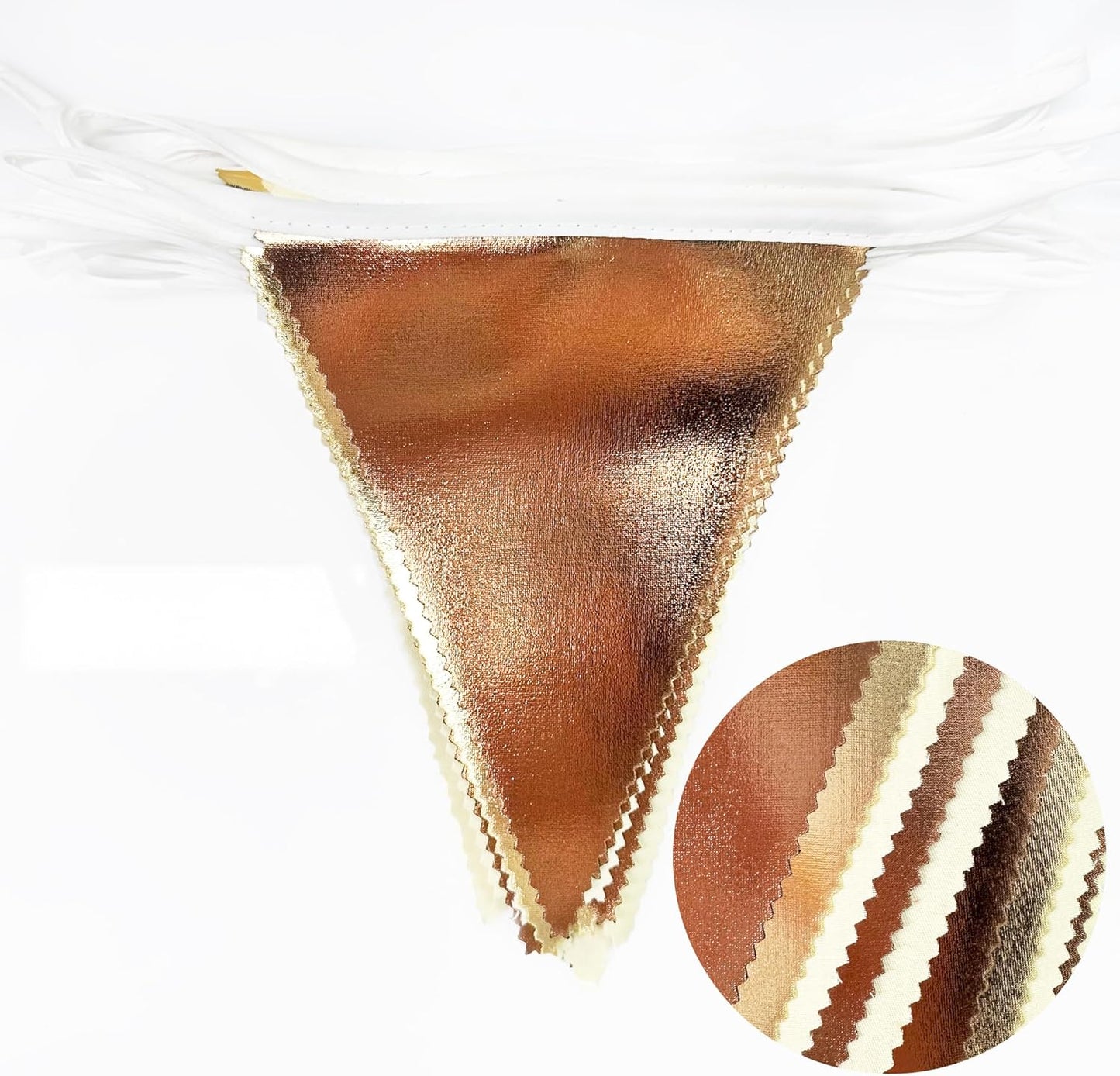 Brown Beige and Gold Party Decorations Fabric Triangle Pennant Banner Flag Bunting Garland for Boho Neutral Rustic Cowboy Western Teddy Bear Birthday Baby Shower Graduation Engagement Party Supplies