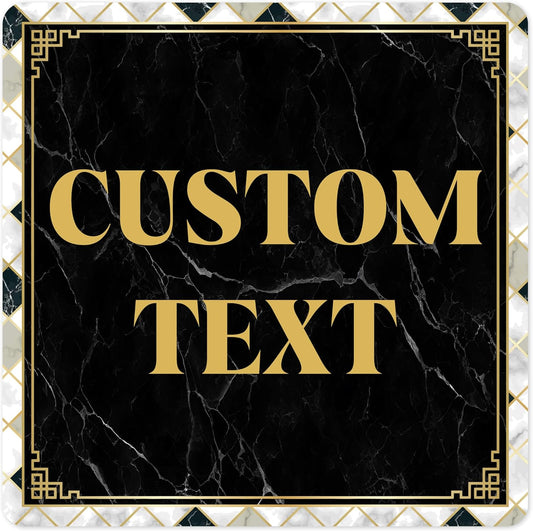Custom Sign, Custom Street Sign, 11 Font Colors, 13 Font Styles, 4 Hole Options, 22 Sizes, 36x36 Inches, Rust Free DiBound, Fade Resistant, Made in USA by My Sign Center (Marble Tile)