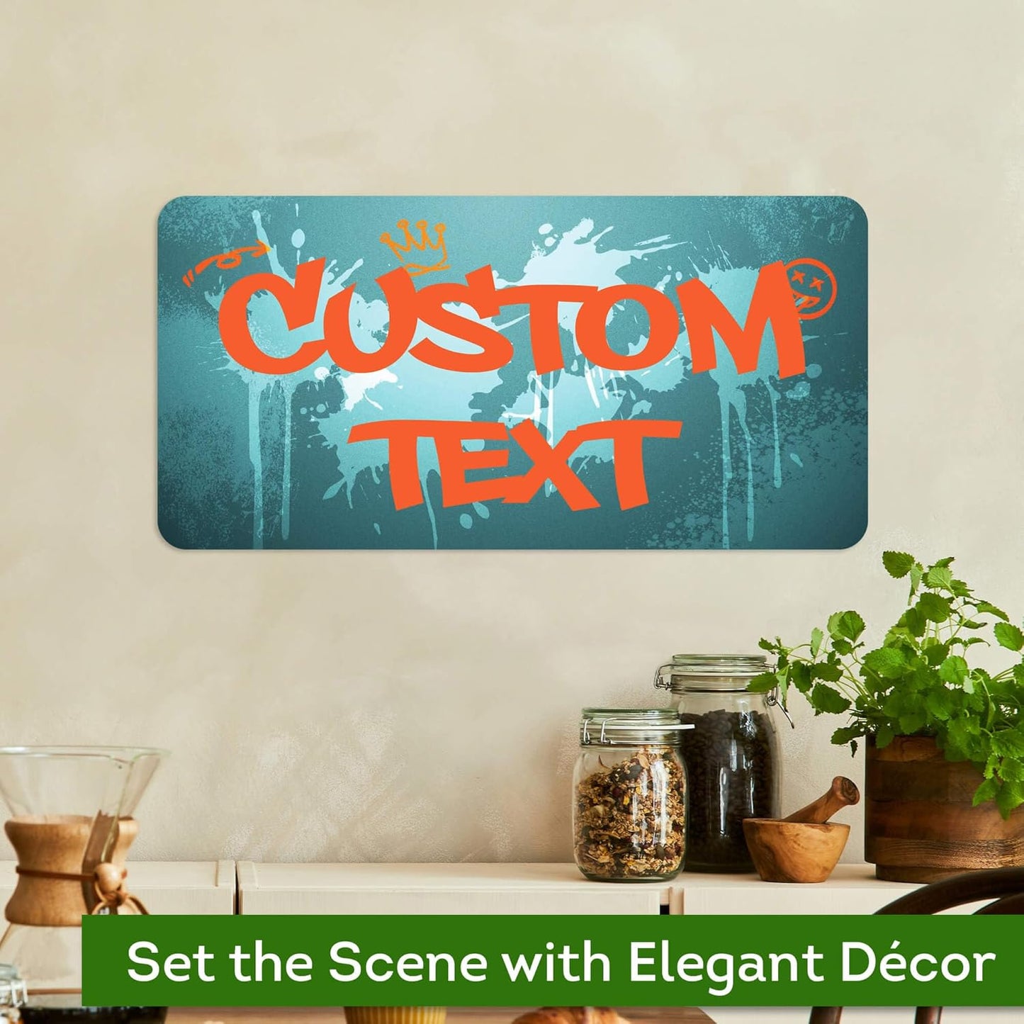 Custom Sign, Custom Street Sign, 11 Font Colors, 13 Font Styles, 4 Hole Options, 22 Sizes, 9x18 Inches, Rust Free DiBound, Fade Resistant, Made in USA by My Sign Center (Graffiti)