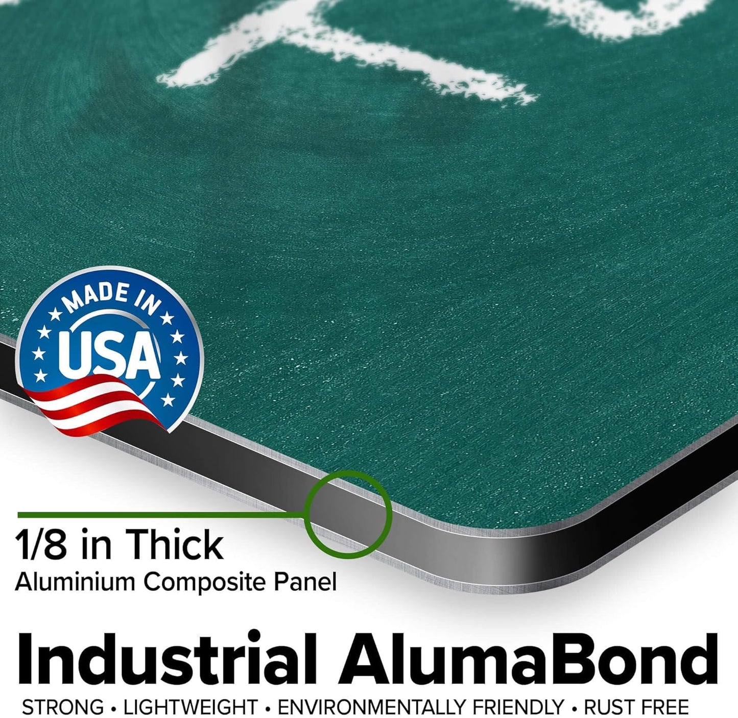 Custom Sign, Custom Street Sign, 11 Font Colors, 13 Font Styles, 4 Hole Options, 22 Sizes, 18x18 Inches, Rust Free DiBound, Fade Resistant, Made in USA by My Sign Center (Chalkboard Green)