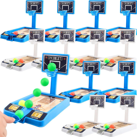 8 Pack Tabletop Basketball Game Mini Basketball Game Desktop Basketball Toys for Kids Toys Girls Party Favors Classroom Prizes, 2 Colors