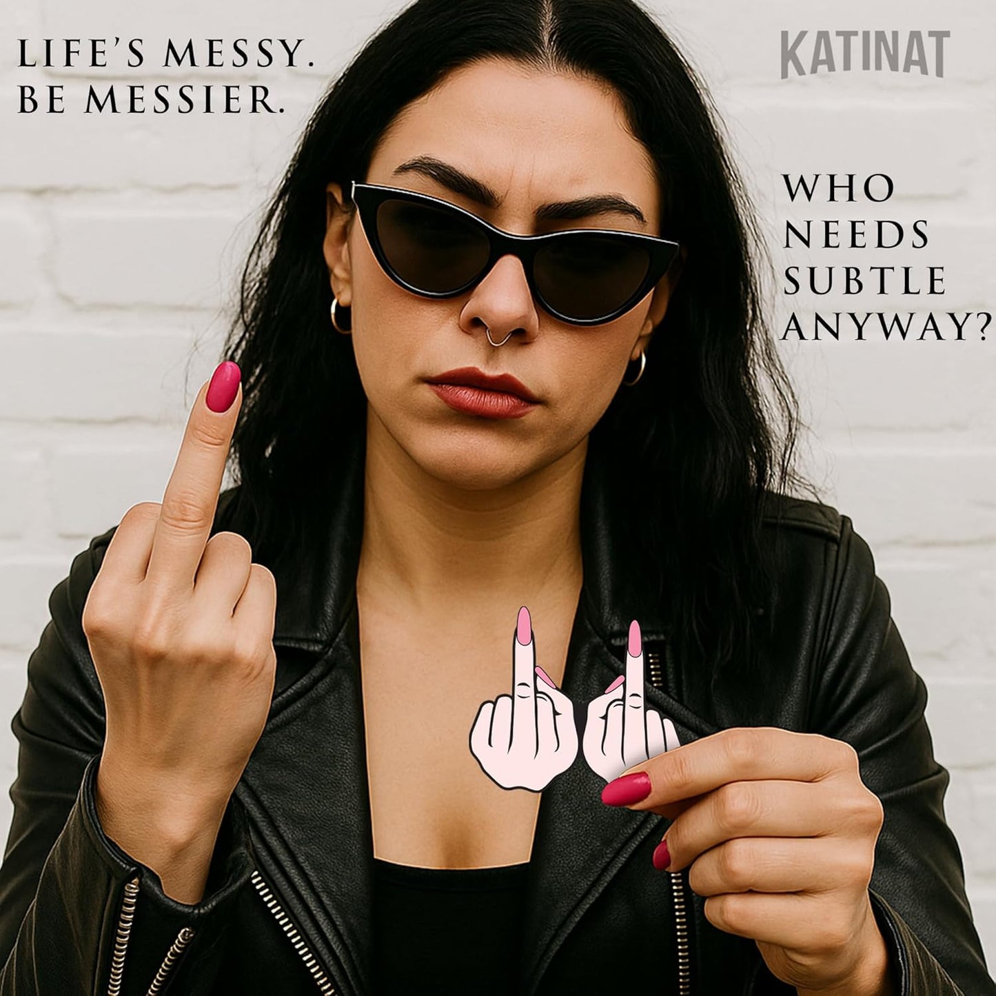 Badass Affirmation Jar – 60 Daily Affirmation Cards, Middle Finger Gifts for Women, Funny Birthday Gifts for Best Friends, Self Care Gift for Women, Encouragement Gift for Coworkers