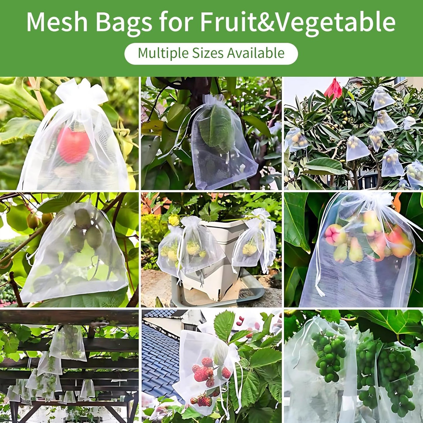 50 Pcs White Organza Bags 3x4 Inch, Small Mesh Gift Bags Drawstring Little Pouches for Party Favor Jewelry Candy