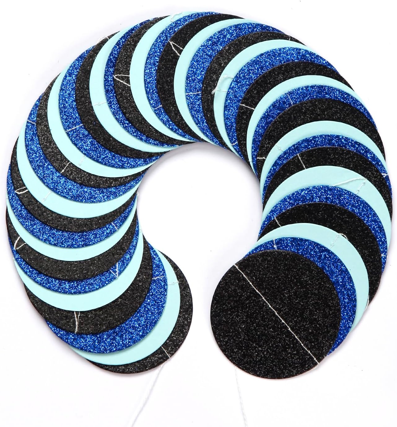 Navy-Blue Black Birthday Party-Decorations Streamers - 52FT Graduation Hanging Paper Garland Banner,Baby Bridal Shower Wedding Bachelorette Fathers Day Supplies Backdrop Decor Hugtmr