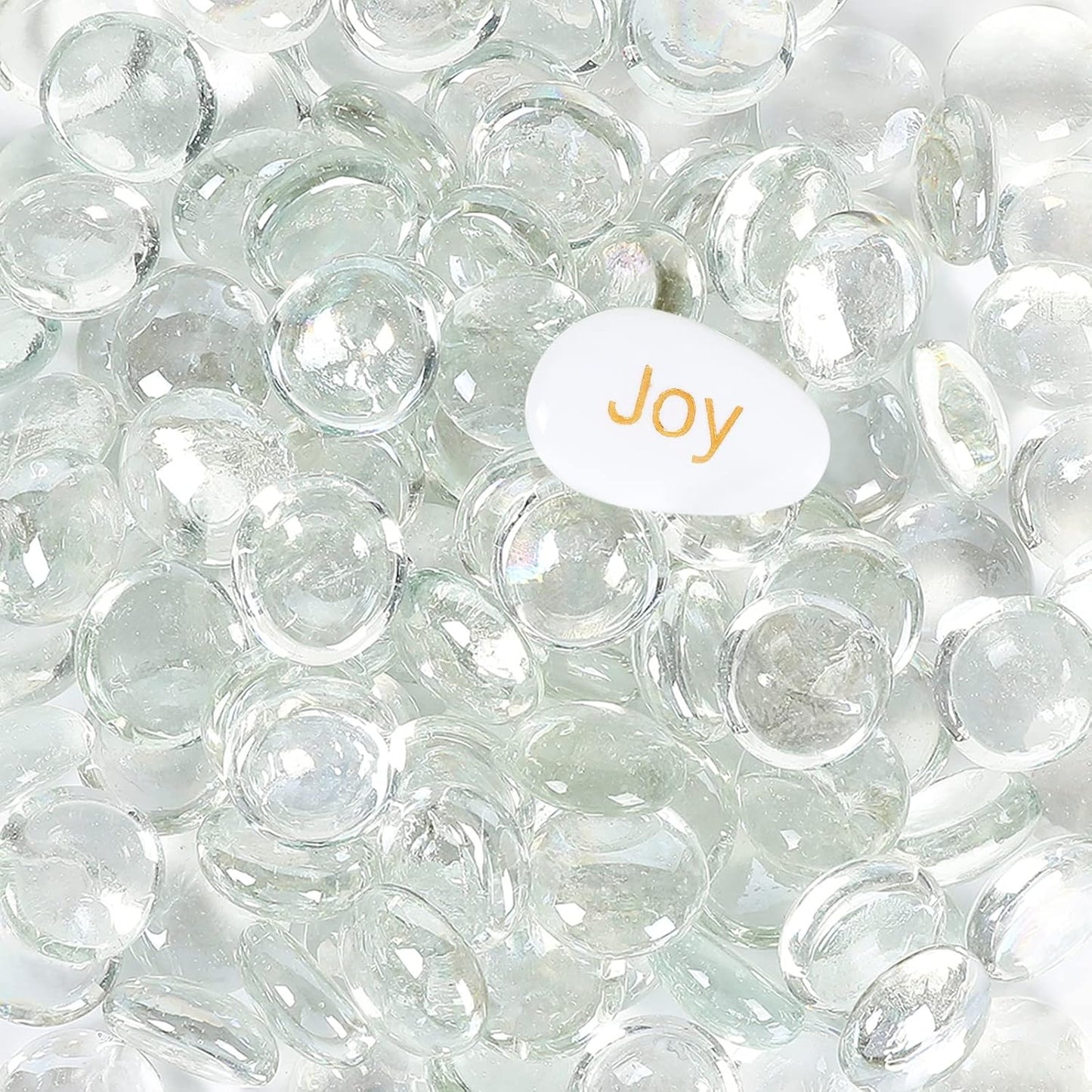 11LB Clear Flat Glass Marbles for Vase Filler, Aquariums, Hydroponics, Fire Pit & Home Decor