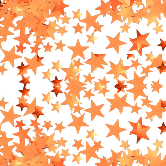 60g (2.11OZ) Orange Star Confetti - Ideal Stars Table Confetti for Party Decorations, Weddings, and Celebrations