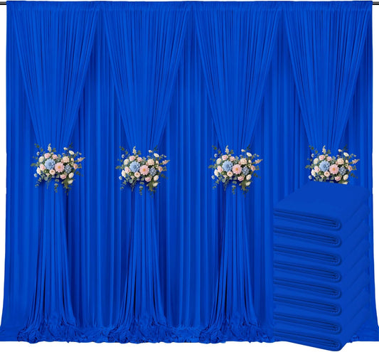 40x10ft Backdrop Curtains for Parties, 8 Panels 5x10ft Photography Backdrop Curtain with Rod Pocket,Backdrop Polyester Background Drapes,Wedding Backdrop Drapes for Birthday Baby Shower Home Decor