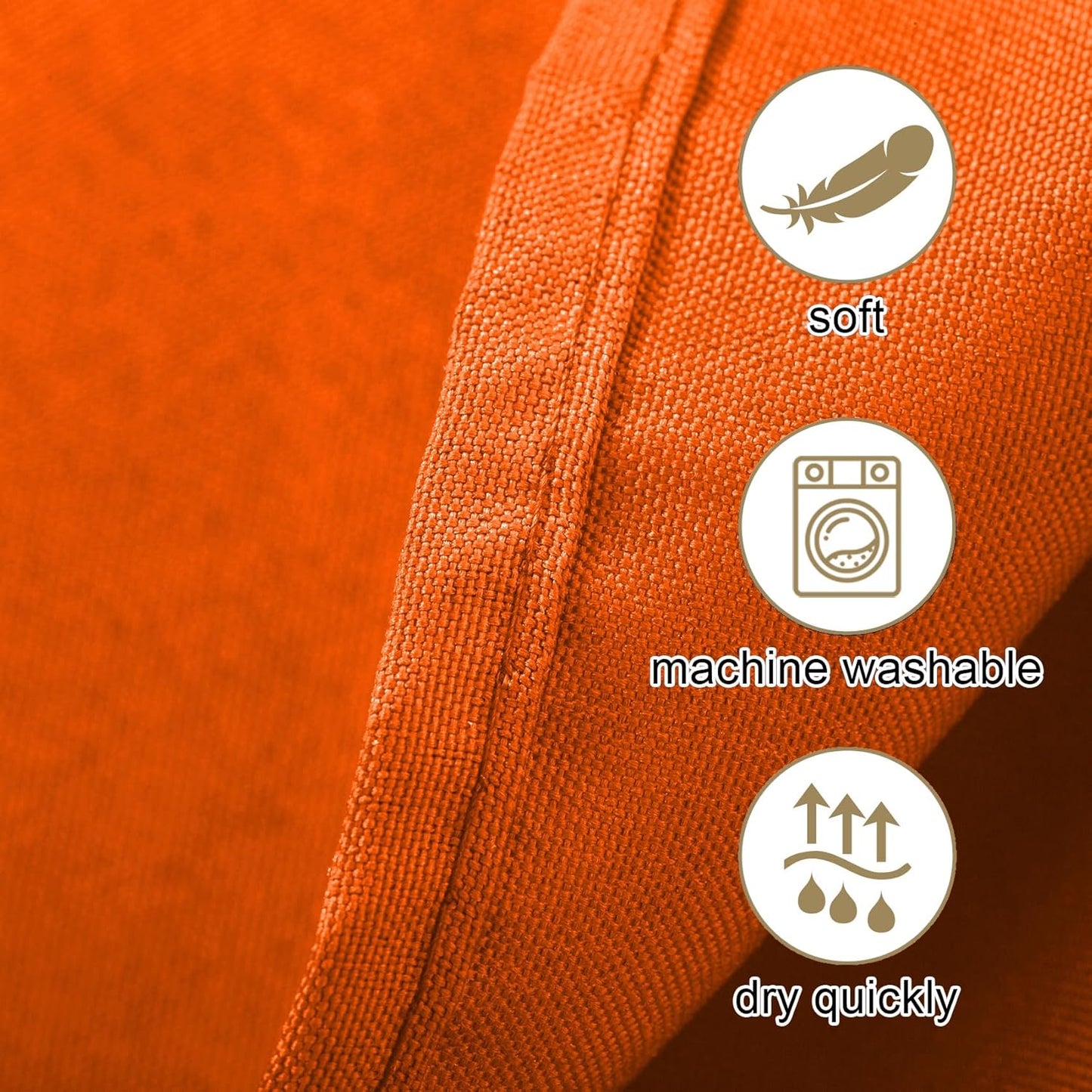 Ascoza 2pack 90 Inch Orange Round Tablecloth in Washable Polyester Fabric for Wedding/Banquet/Restaurant/Parties