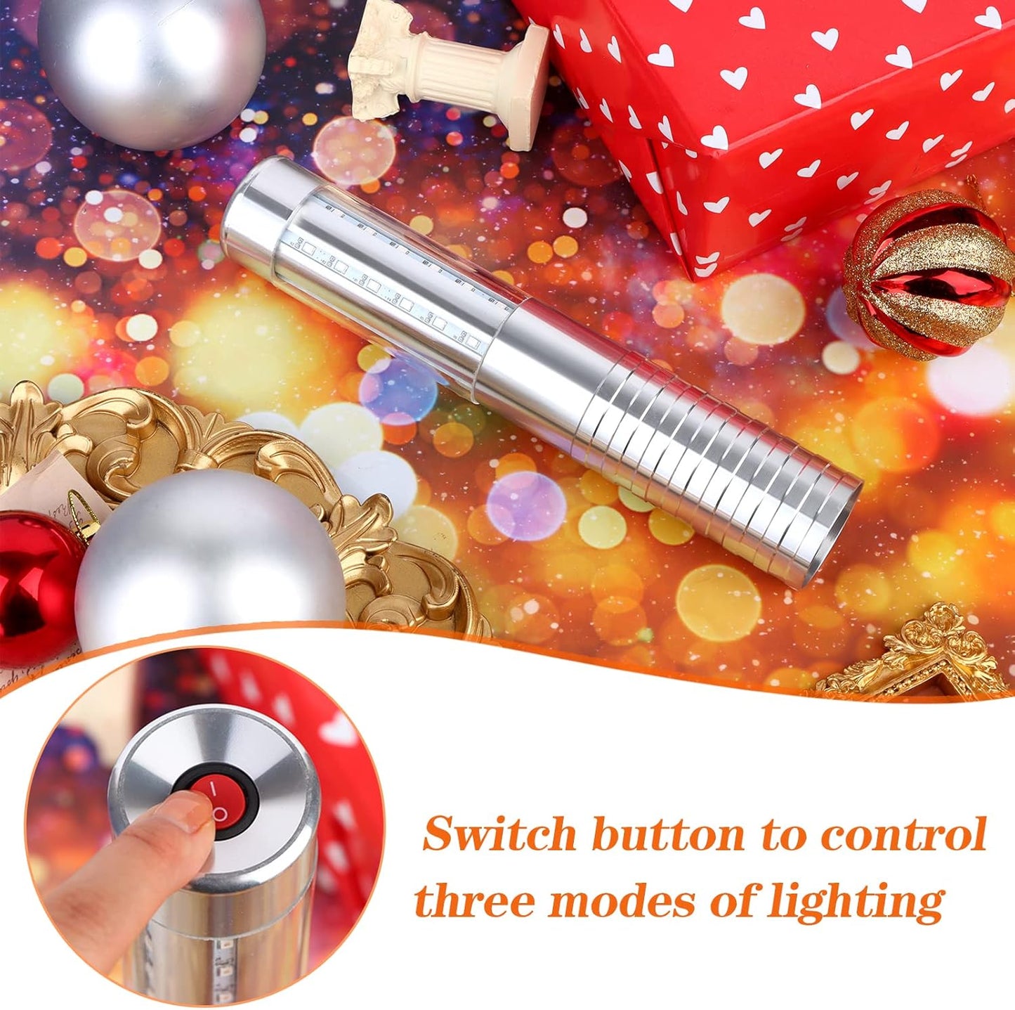 4 Pieces Strobe Baton Bottle Service Sparklers Metallic Bottle Service Lights Handheld Light for Nightclubs Weddings Parties Activities Supplies